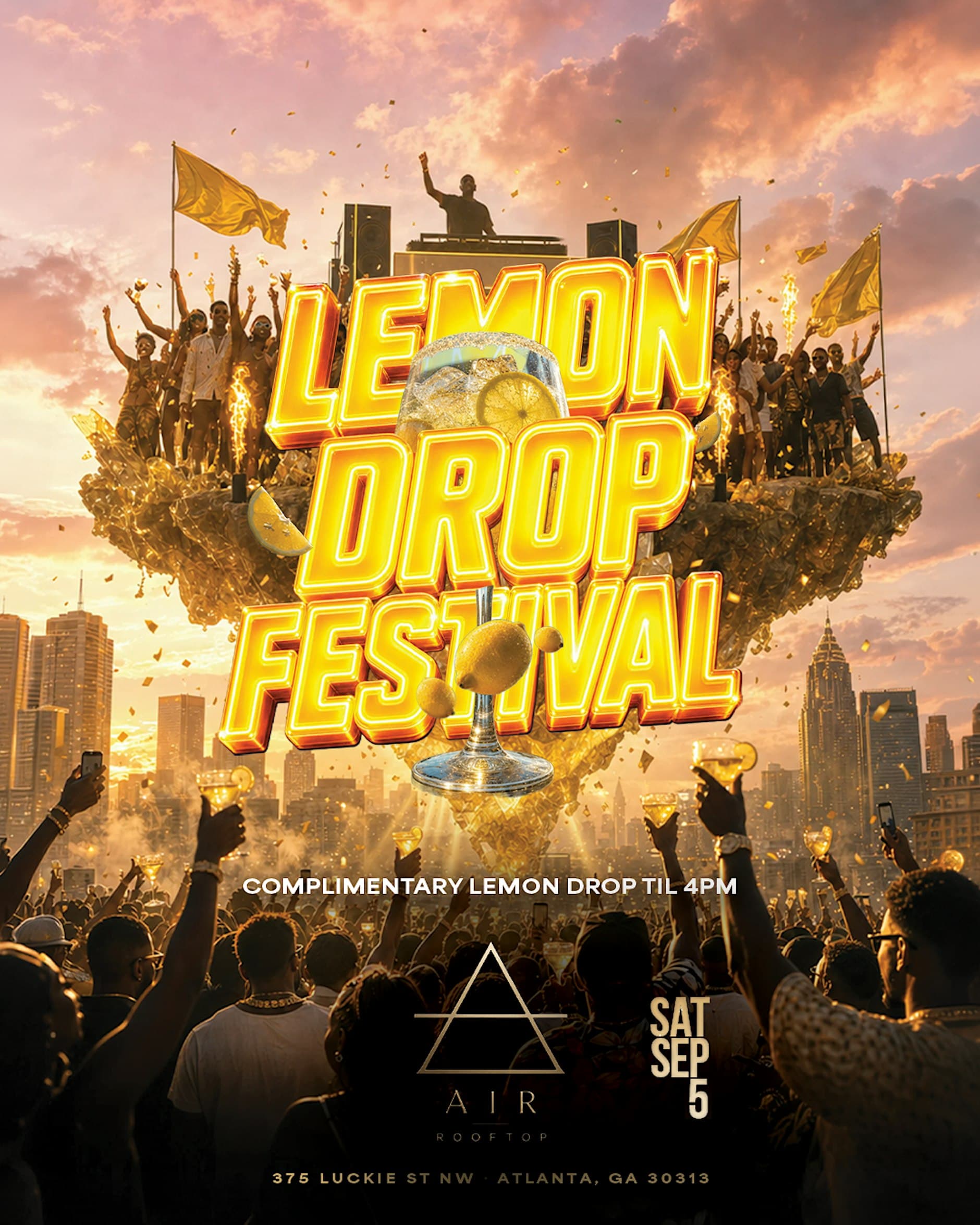 #1 LABOR DAY ROOFTOP PARTY IN ATLANTA : LEMON DROP FEST