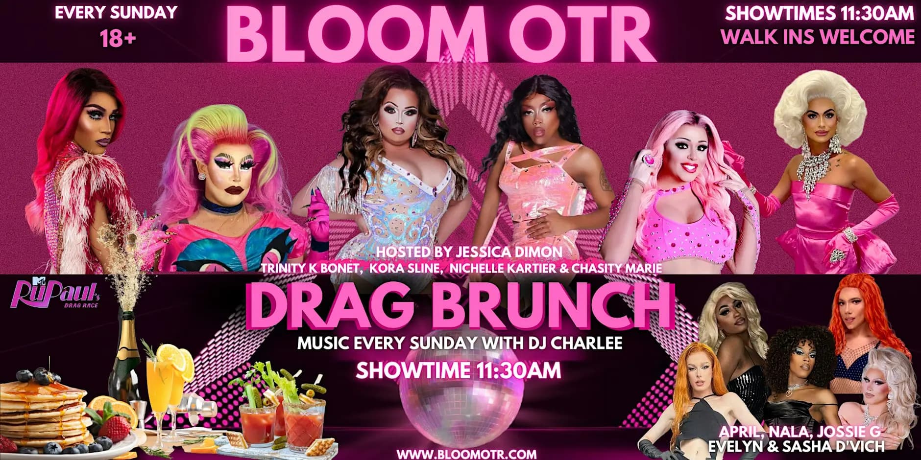 Bloom OTR Sunday Drag Brunches! - 12/13