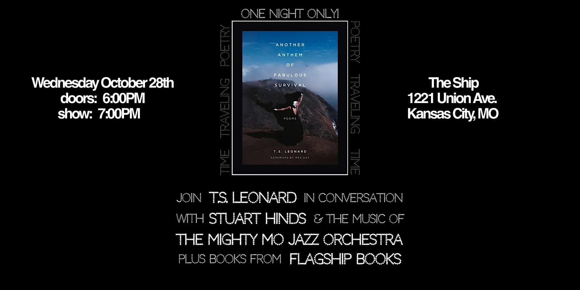 T.S. Leonard Presents: A Night of Poetry, Jazz, and Time Travel