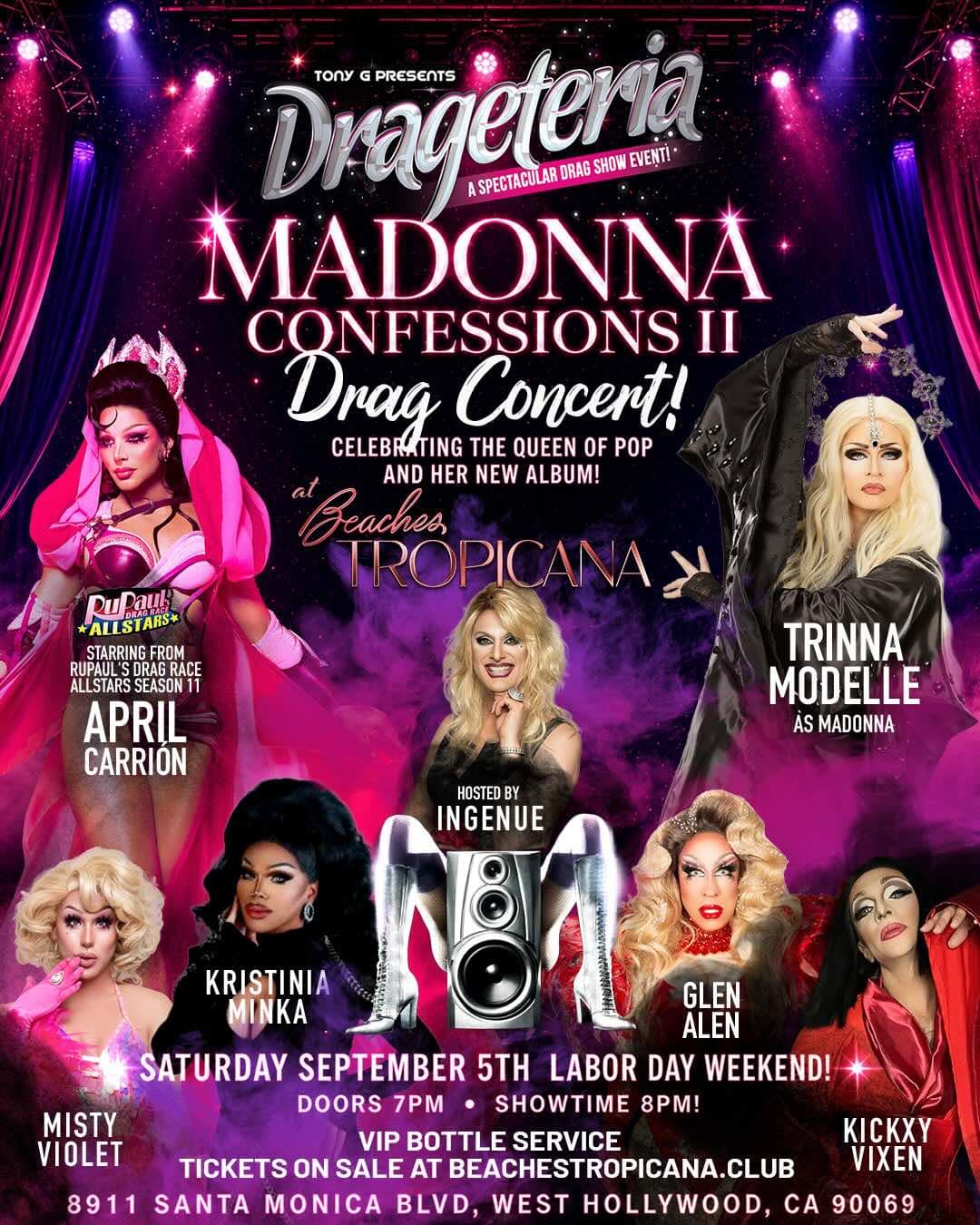 Drageteria: CONFESSIONS 2 Madonna Drag Concert!