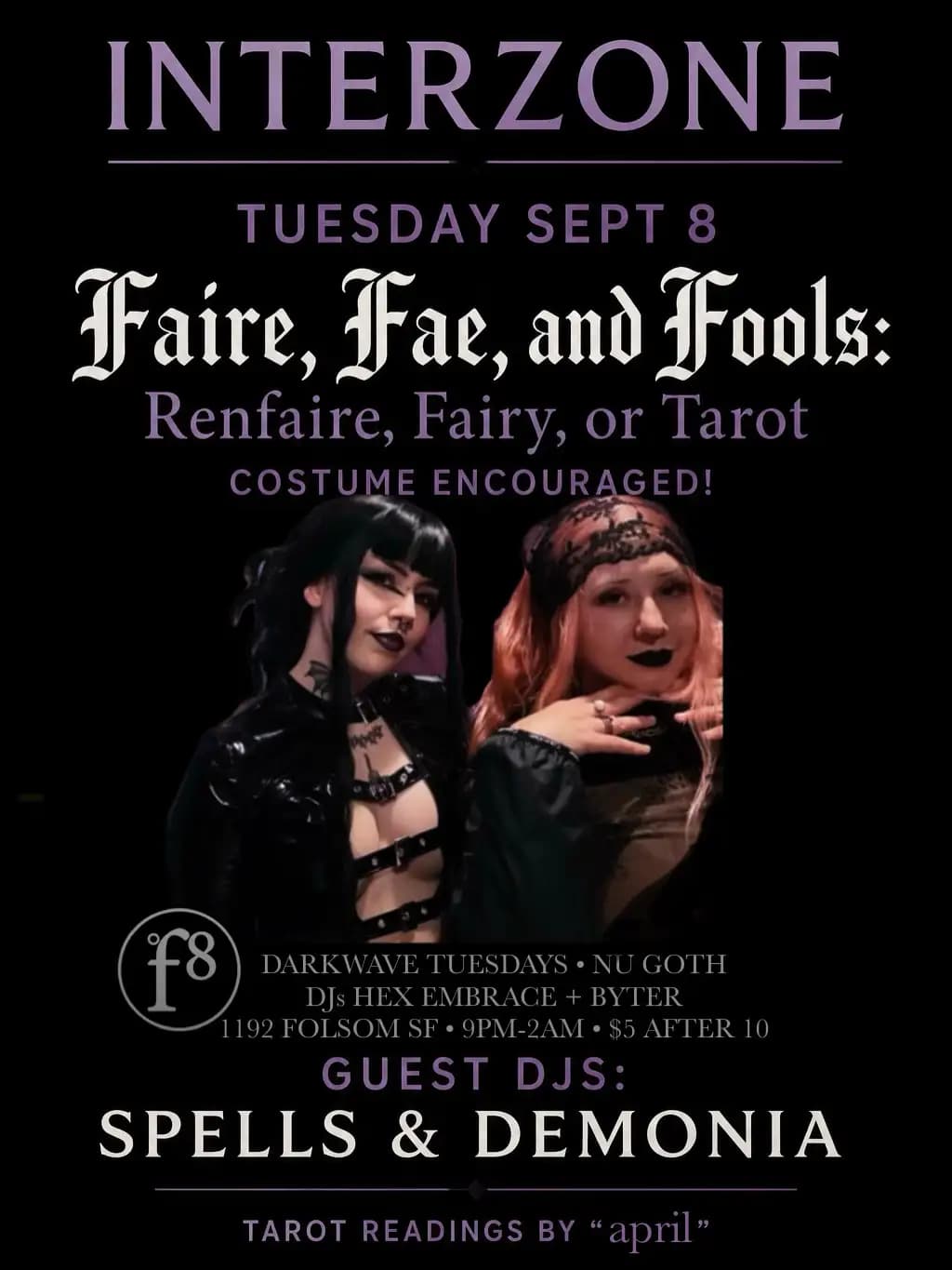 INTERZONE - Darkwave Tuesdays - Guest DJs Spells & Demonia