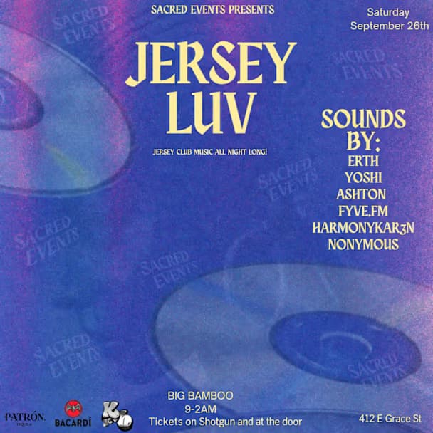Jersey Luv — Sacred Events