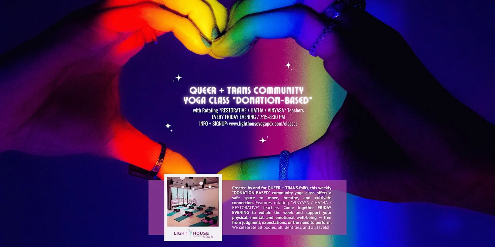 QUEER + TRANS COMMUNITY YOGA CLASS *DONATION-BASED* - 09/18