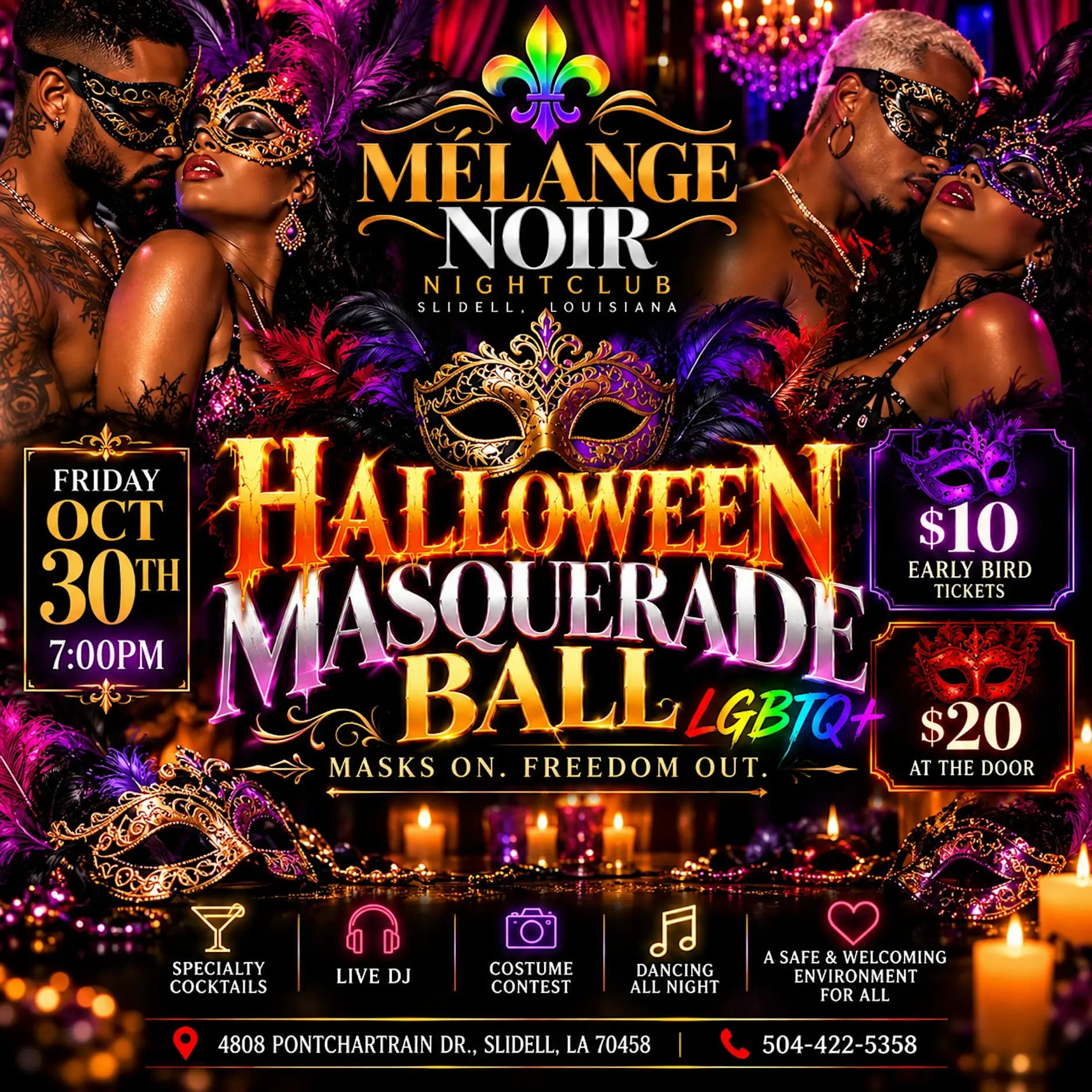Halloween Masquerade Ball LGBTQ Welcome