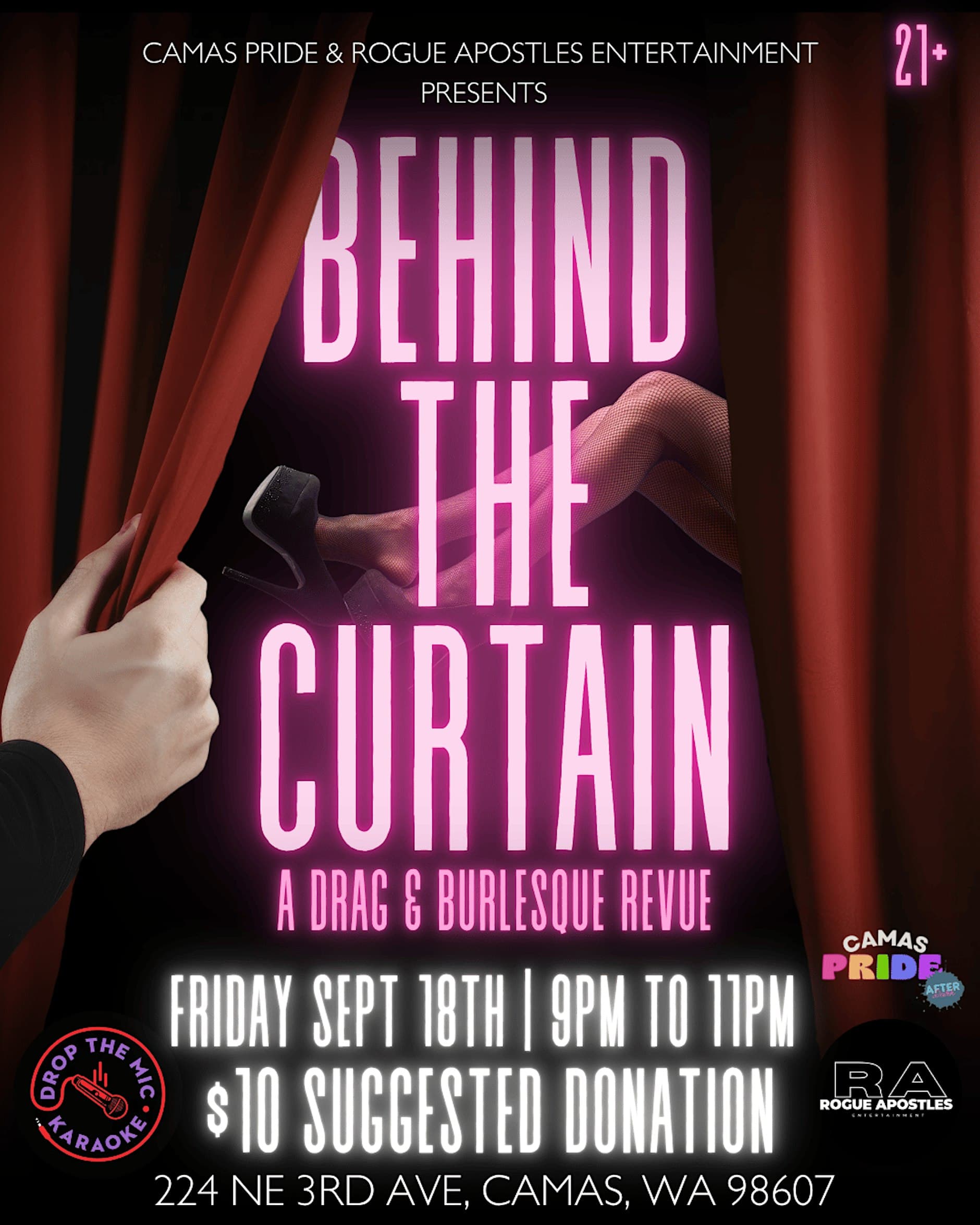 Behind The Curtain: A Drag & Burlesque Revue at Drop The Mic Karaoke