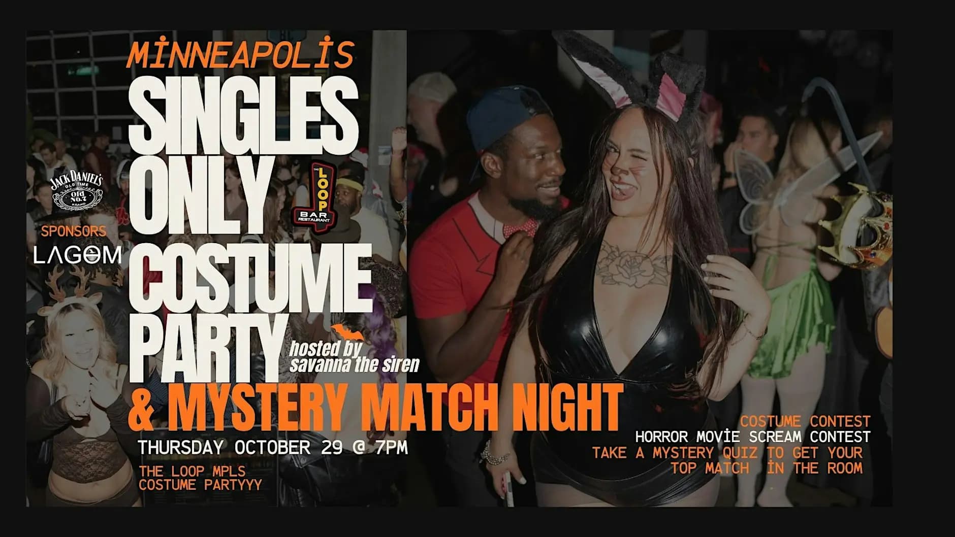 MPLS SINGLES ONLY COSTUME PARTY & MYSTERY MATCH NIGHT