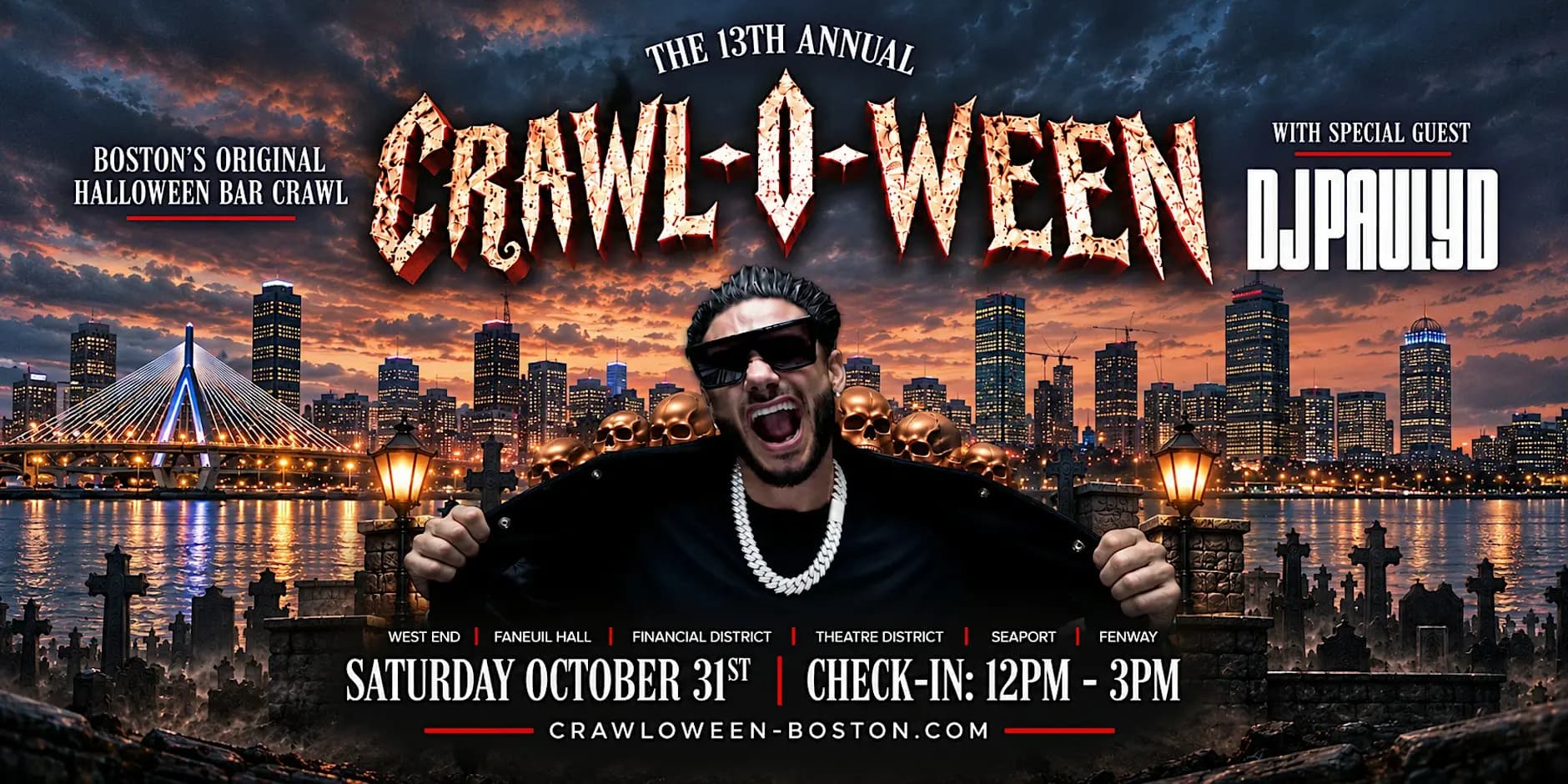 Crawl-O-Ween 2026: Boston's Official Halloween Bar Crawl w/ DJ PAULY D