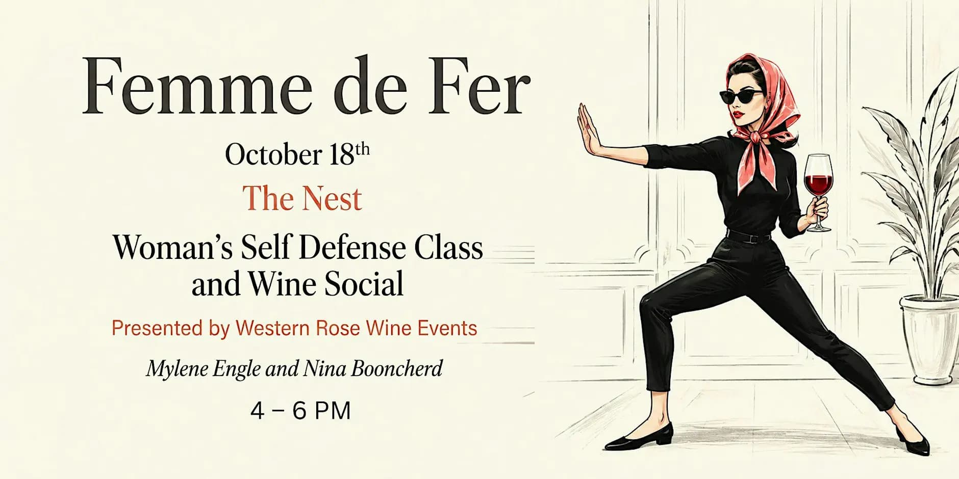 Femme de Fer: Woman's Self Defense & Wine Social