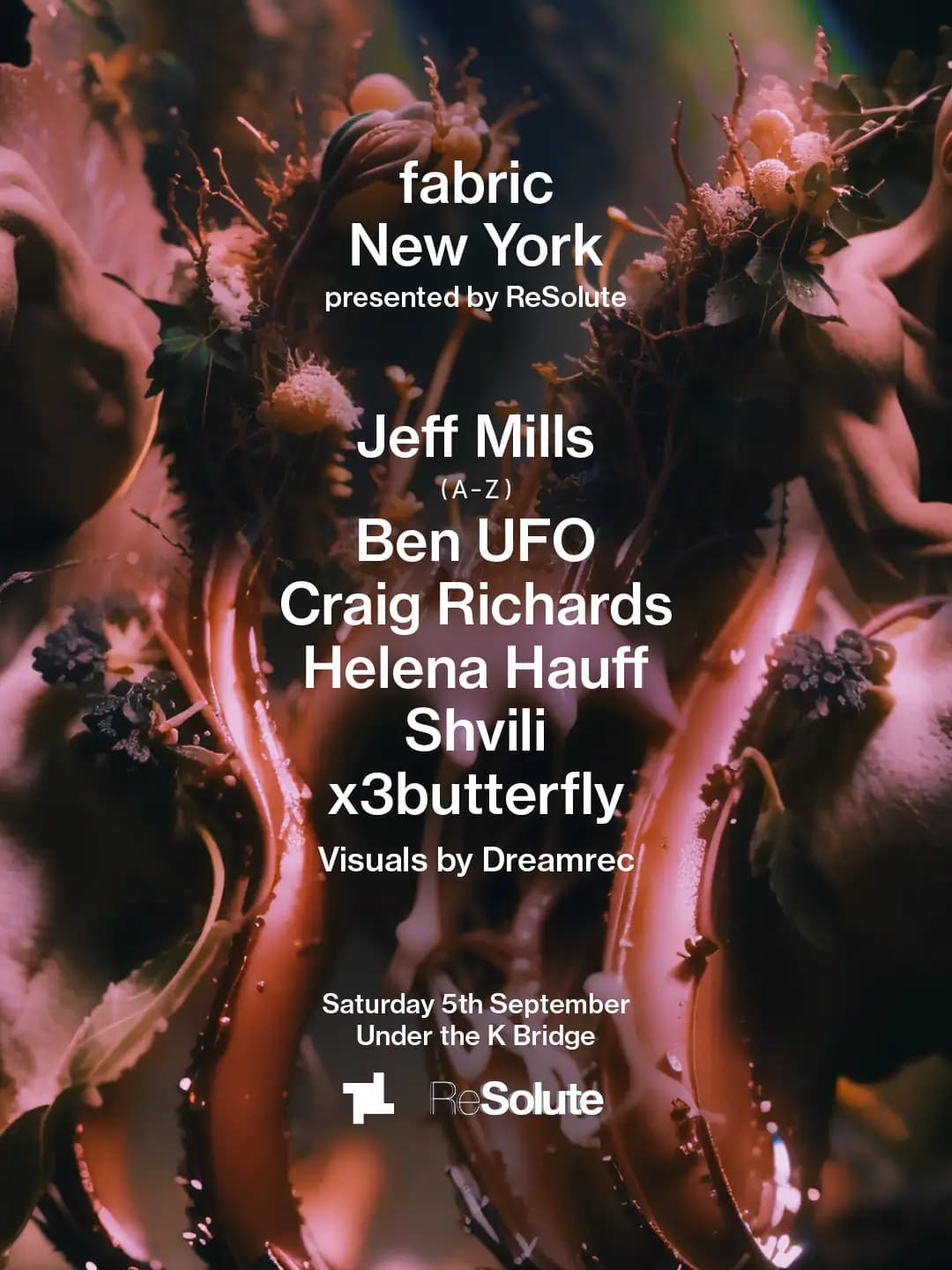fabric New York: Jeff Mills, Ben UFO, Craig Richards, Helena Hauff, x3butterly, Shvili