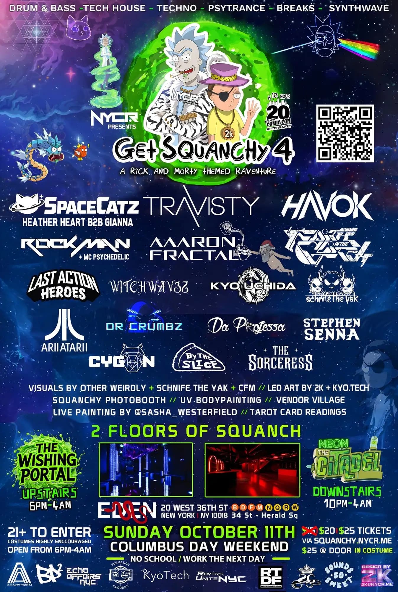 NYCRavers presents Get Squanchy 4: A Rick and Morty Themed Unofficial NYC Comicon Afterparty