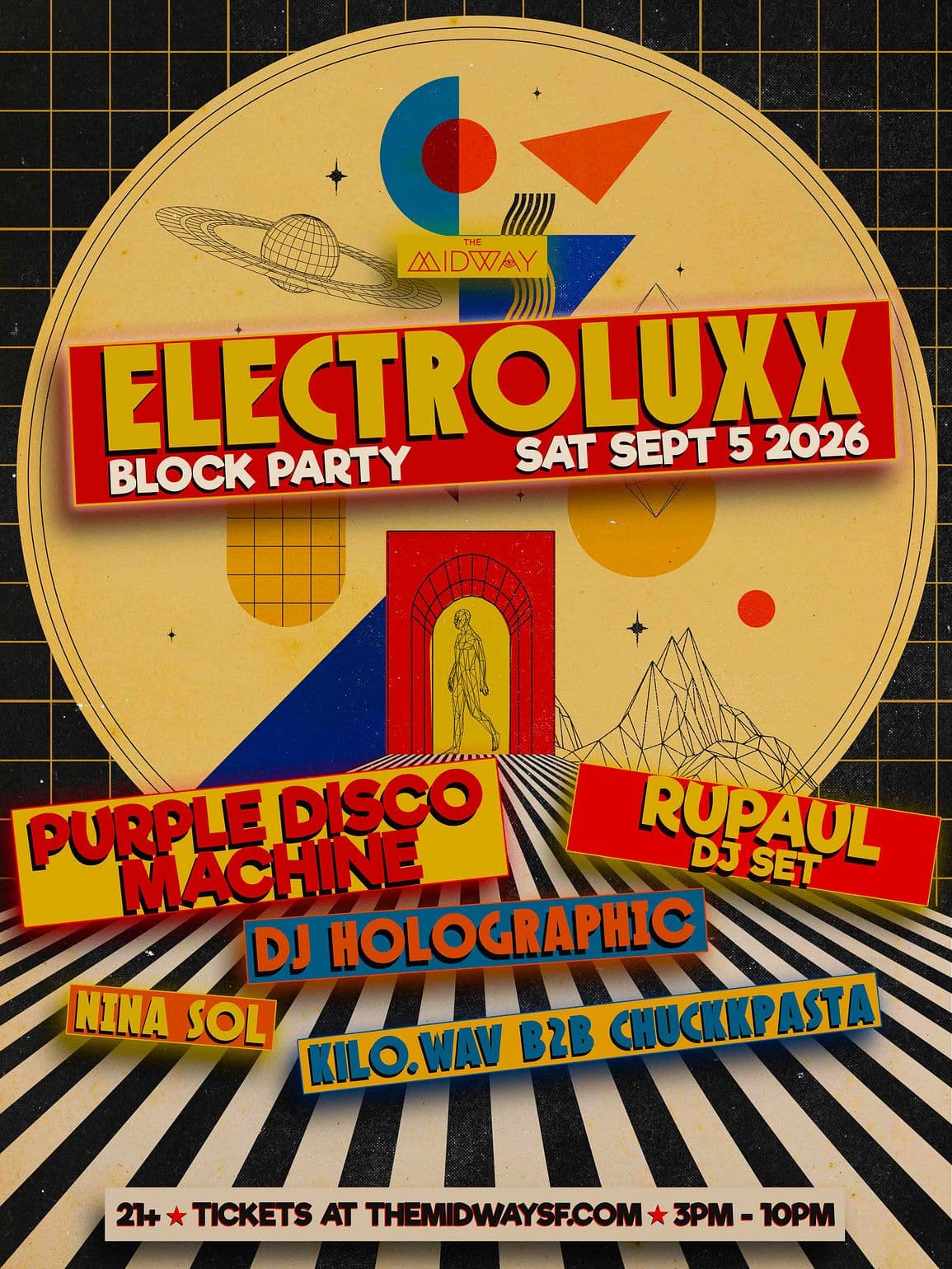 Electroluxx Block Party: Purple Disco Machine RuPaul + MORE