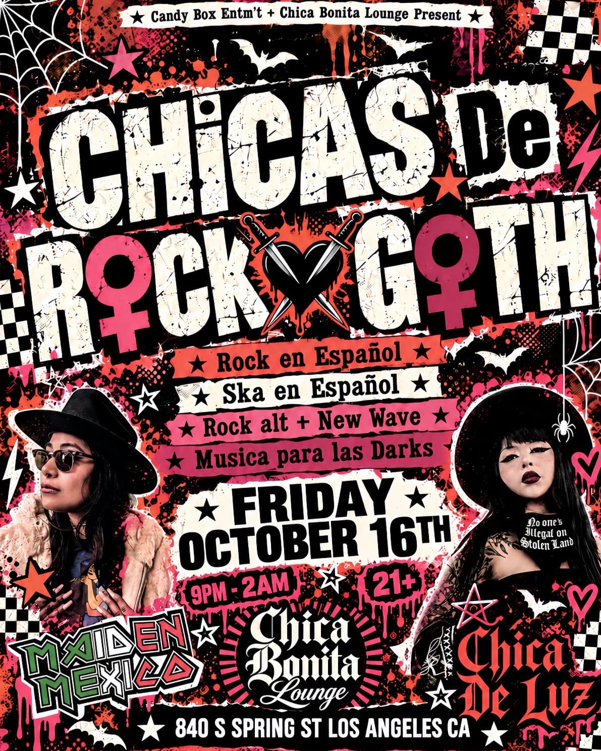 Chicas De Rock + Goth • Rock en Español • Ska • Dark/New Wave
