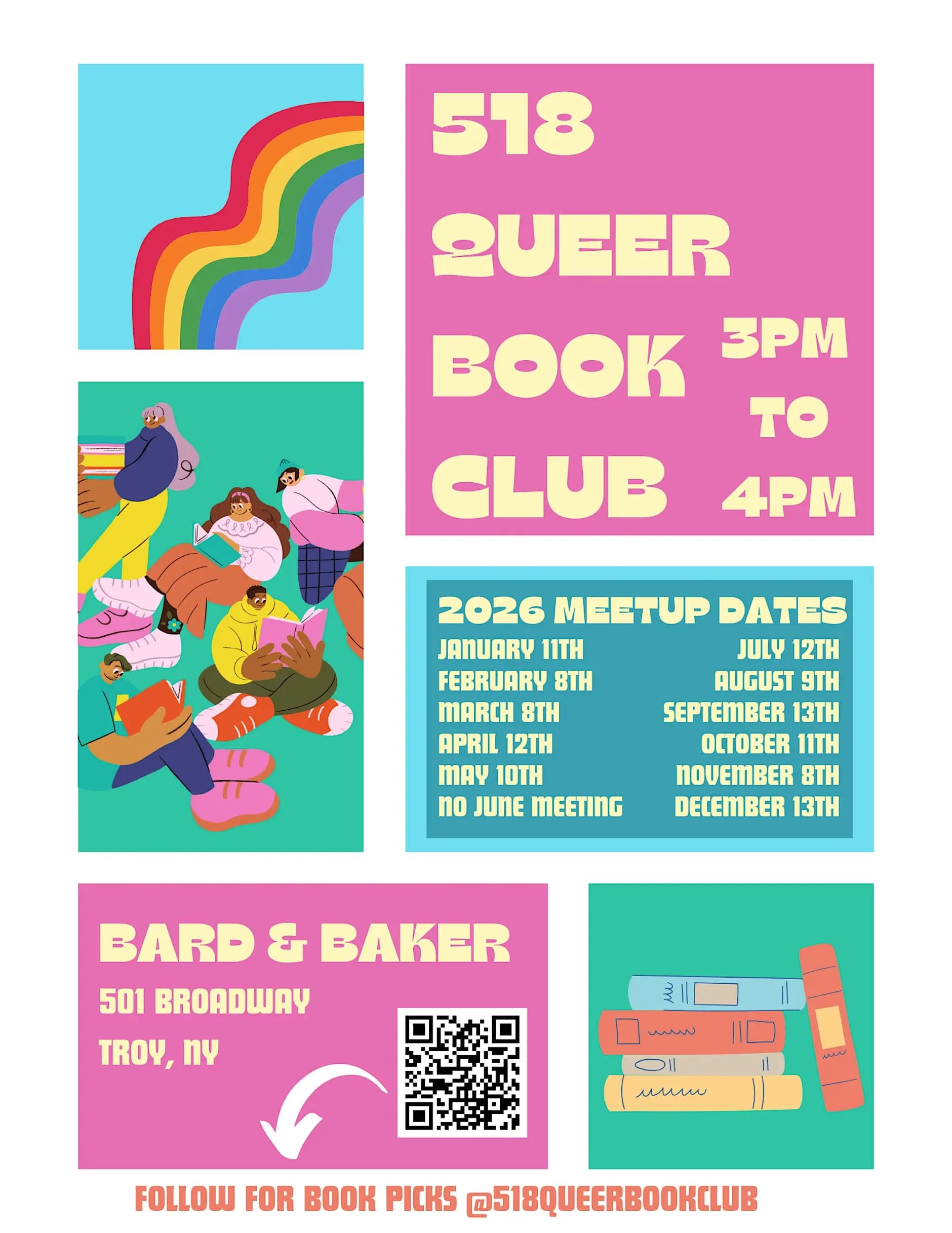 Queer Book Club Monthly Meetup at Bard & Baker - 12/13