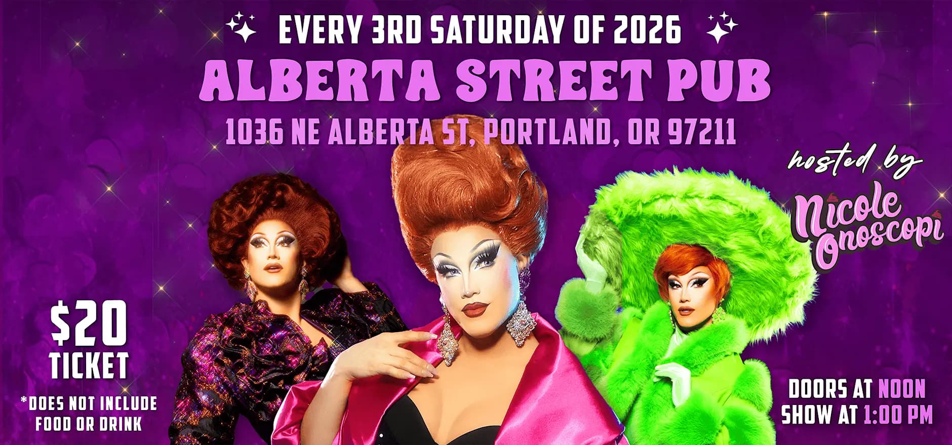 Drag Brunch PDX - Hosted by Nicoleonoscopi! - 10/17