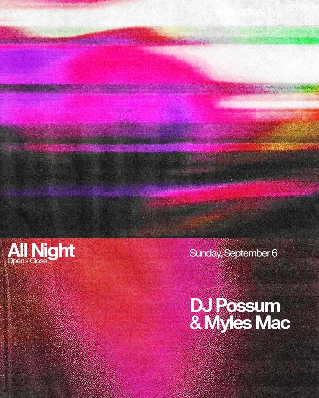Sunday Night: DJ Possum & Myles Mac All Night
