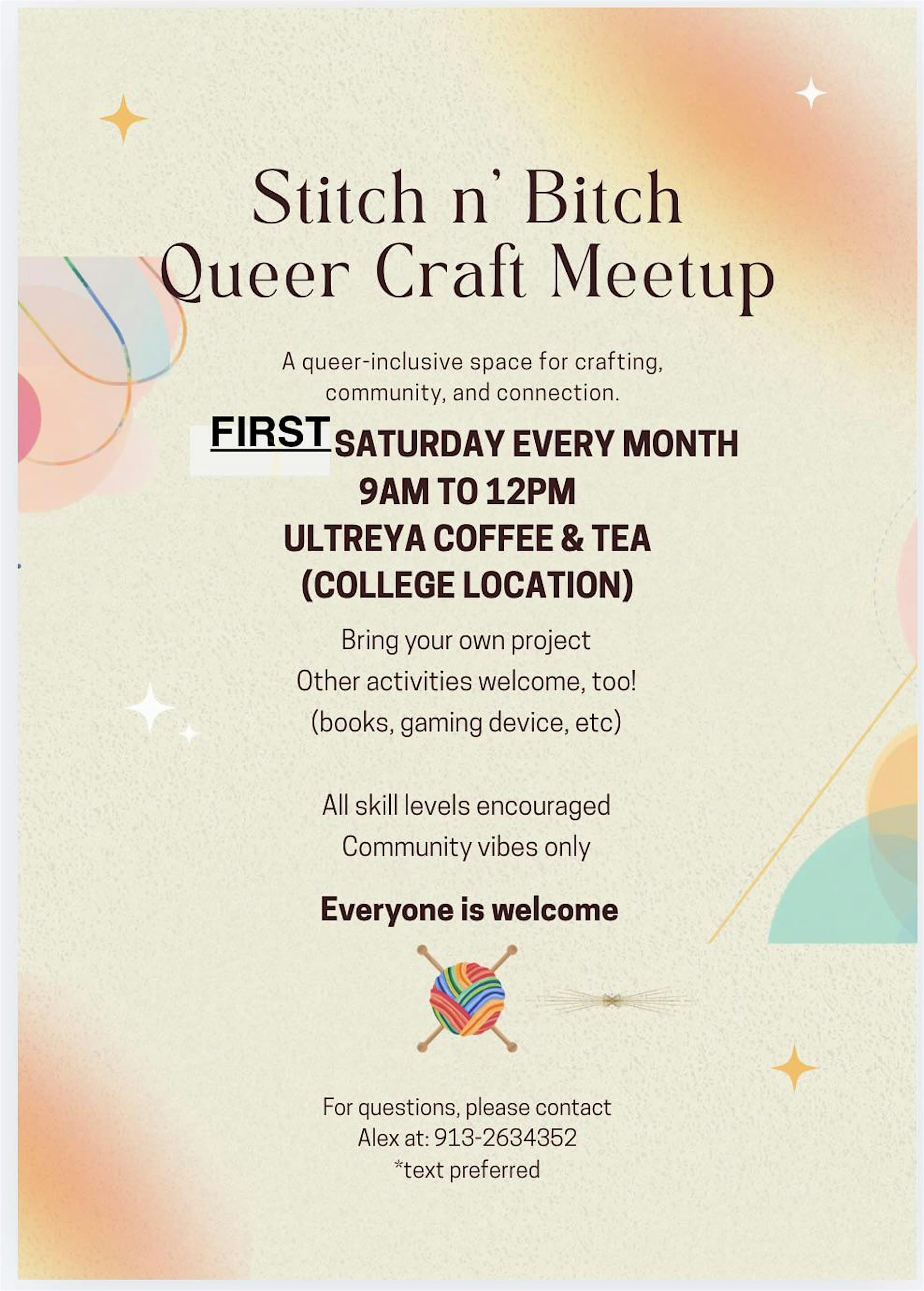 Stitch N Bitch (Queer Craft Meet-Up)