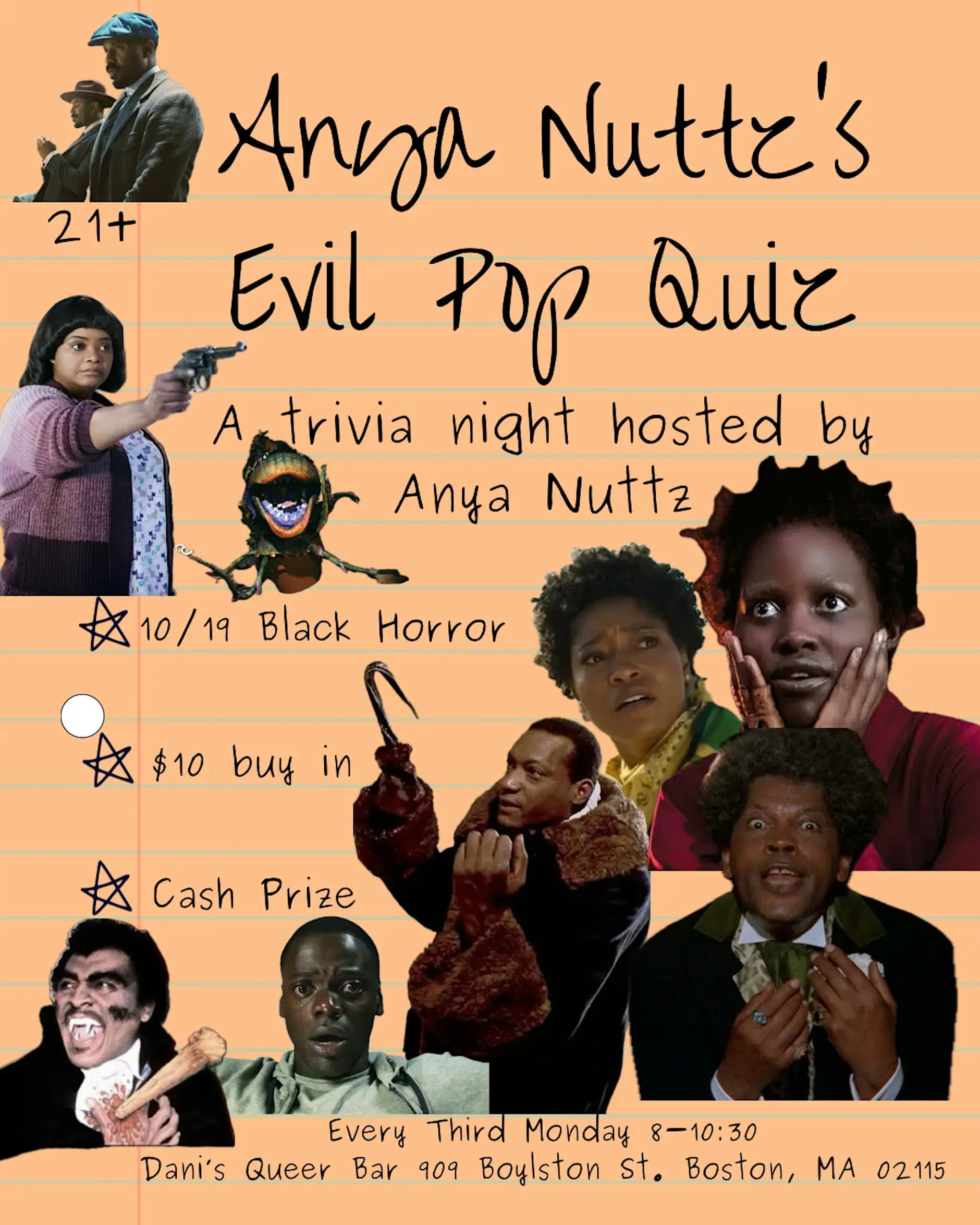 Anya Nuttz’s Evil Pop Quiz Black Horror