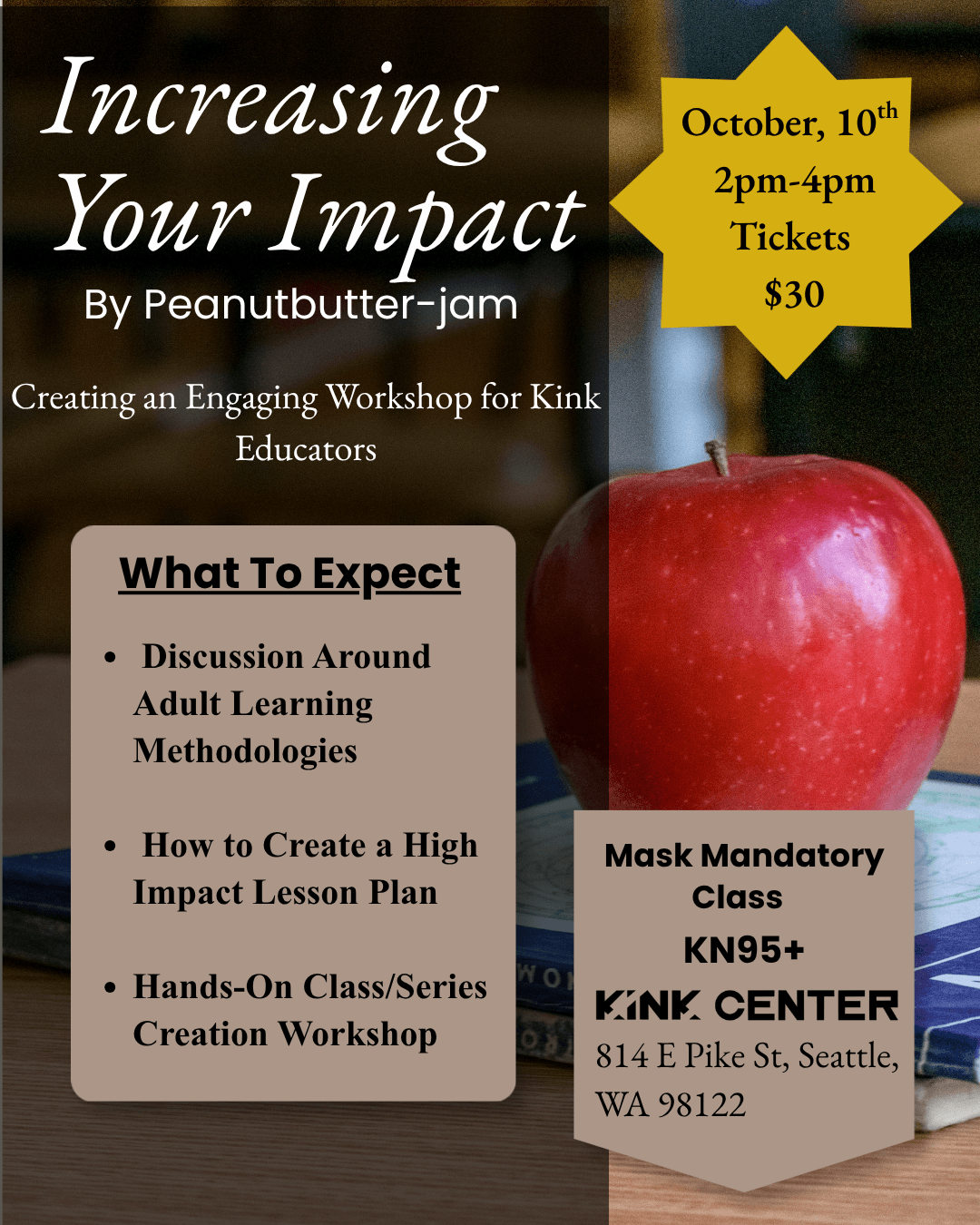 Increasing Your Impact- Creating an Engaging Workshop for Kink Educators