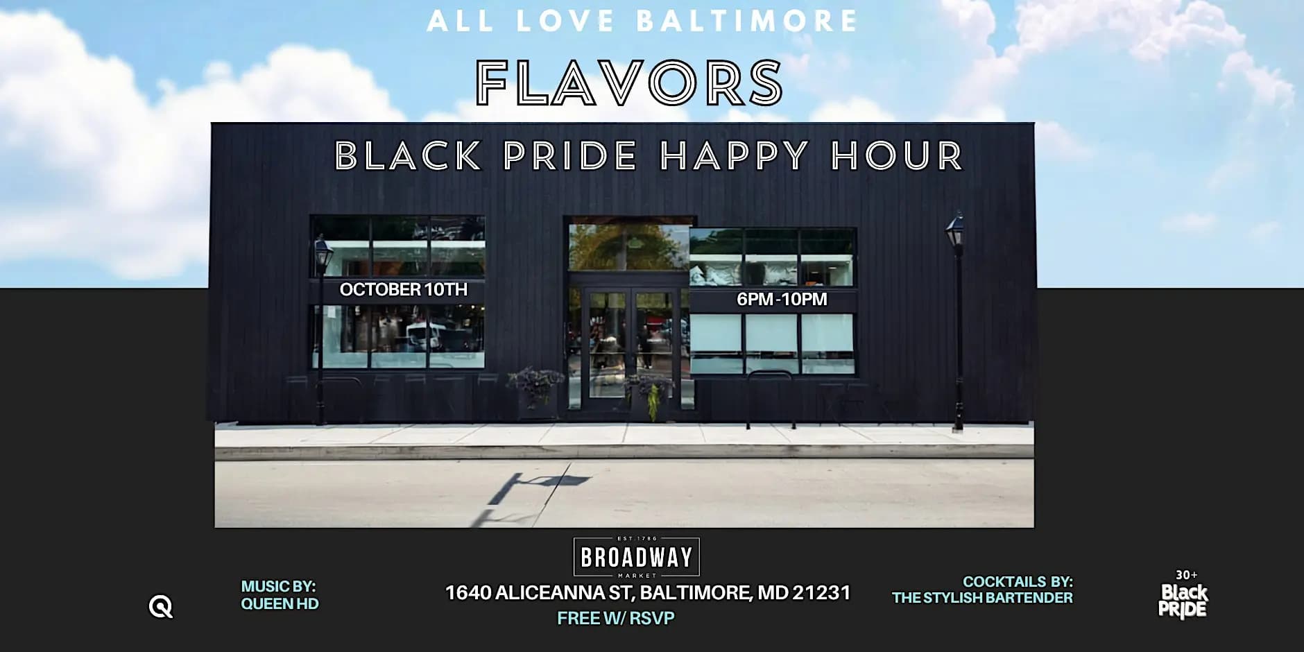 All Love Baltimore Black Pride: Flavors Happy Hour