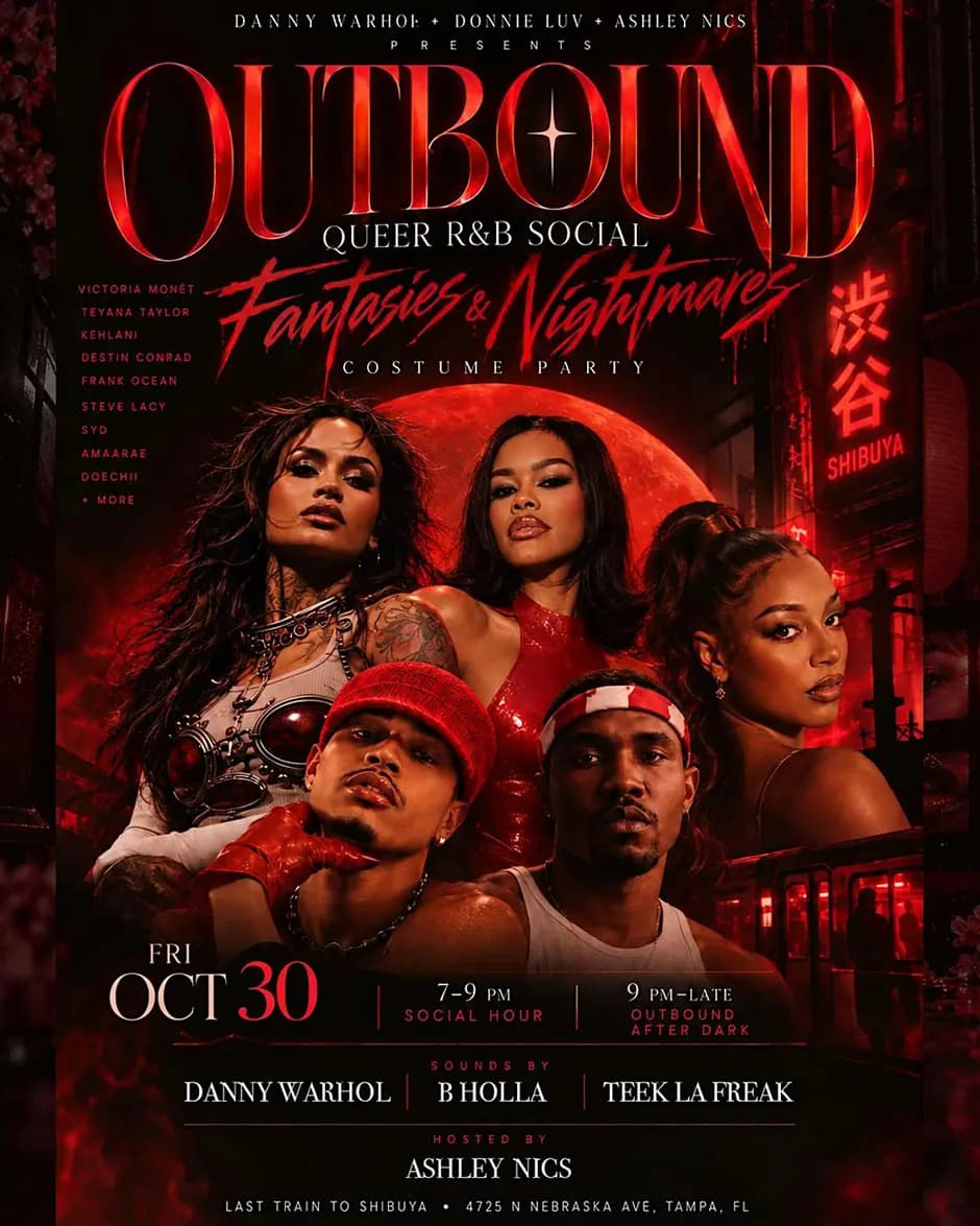 OUTBOUND | Queer R&B Social: Fantasies & Nightmares Edition