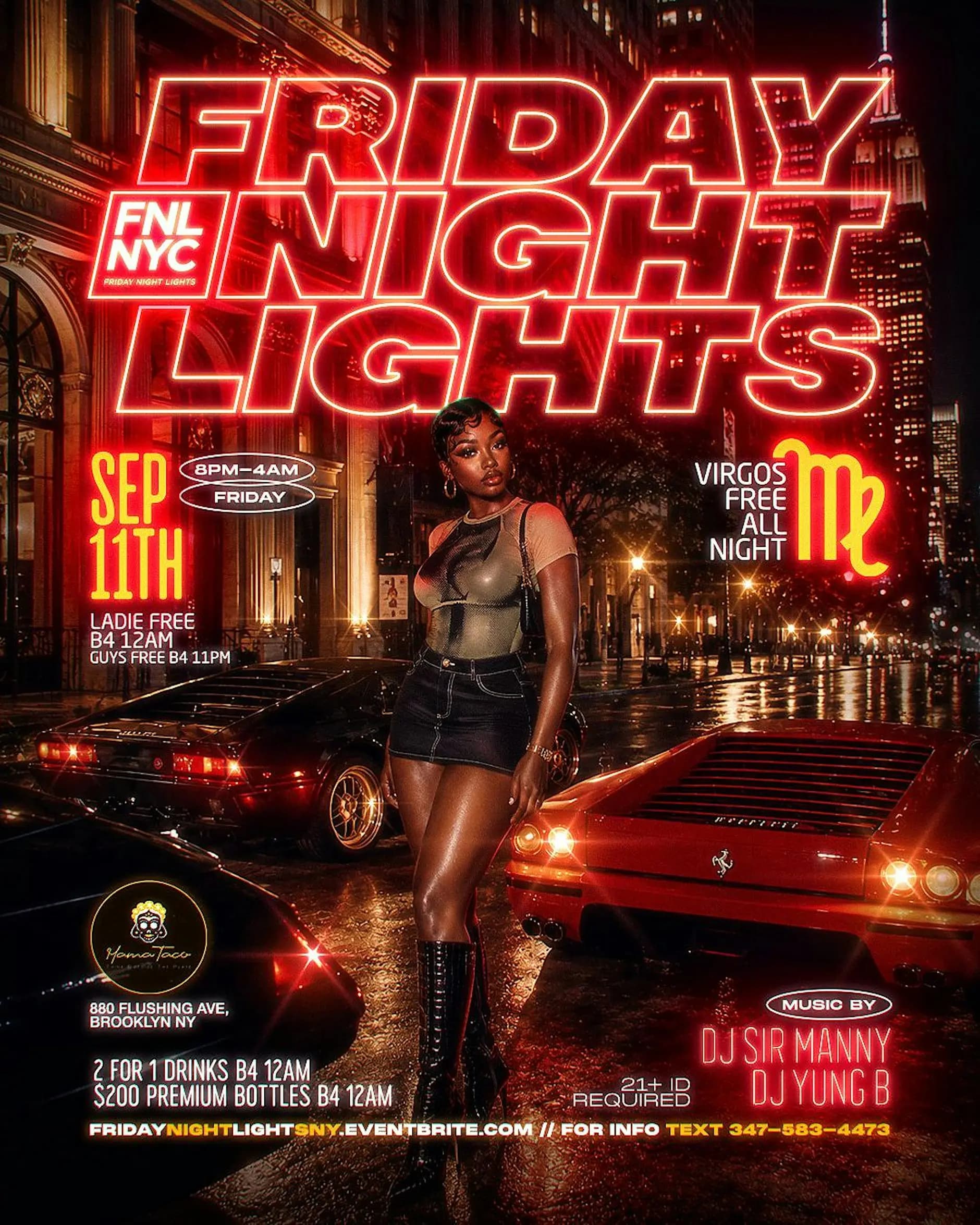 Friday Night Lights at Mama Taco Everyone FREE B4 12am w/RSVP