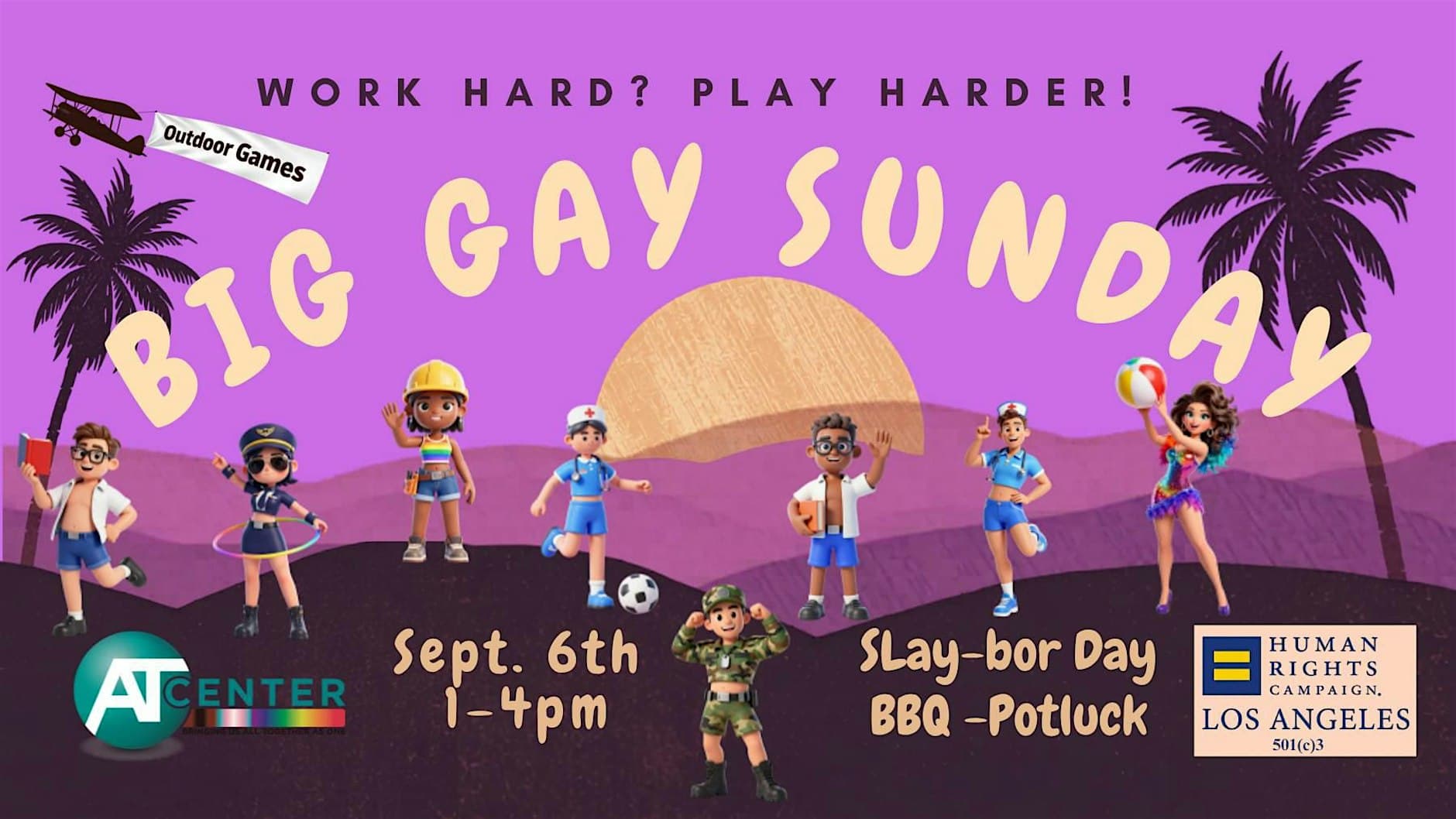 Big Gay Sunday SLAY-BOR DAY Queer Celebration - BBQ & Potluck PRIDE event