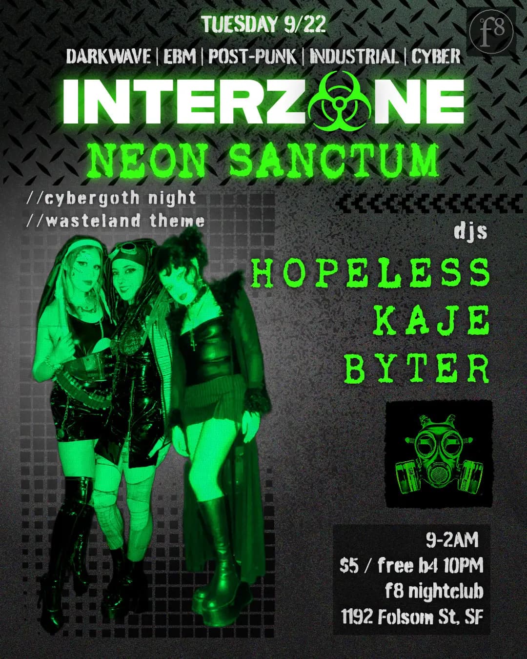 INTERZONE - Cyber Night - DJs KAJE, Hopelesss & Byter