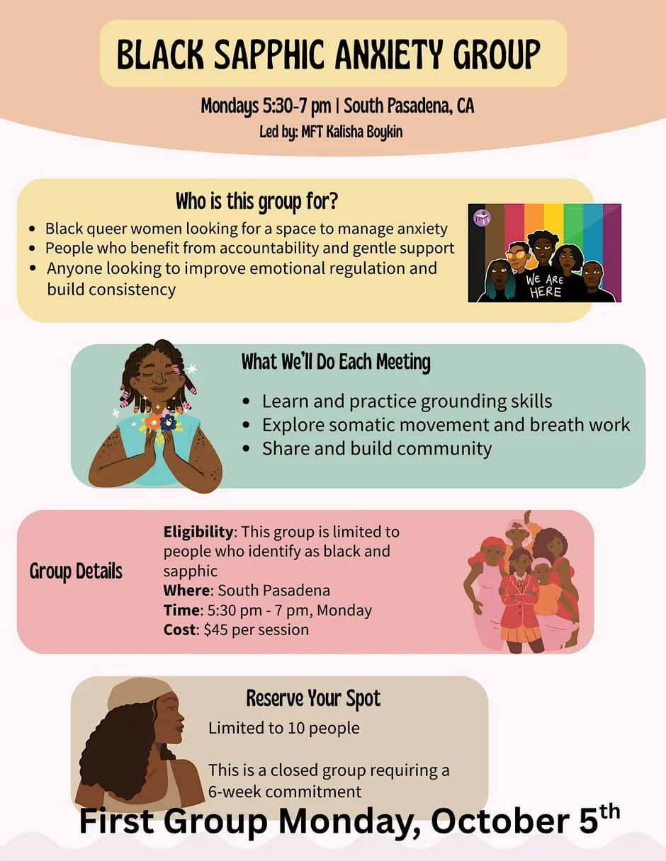 11.30 - Black sapphic Anxiety Group
