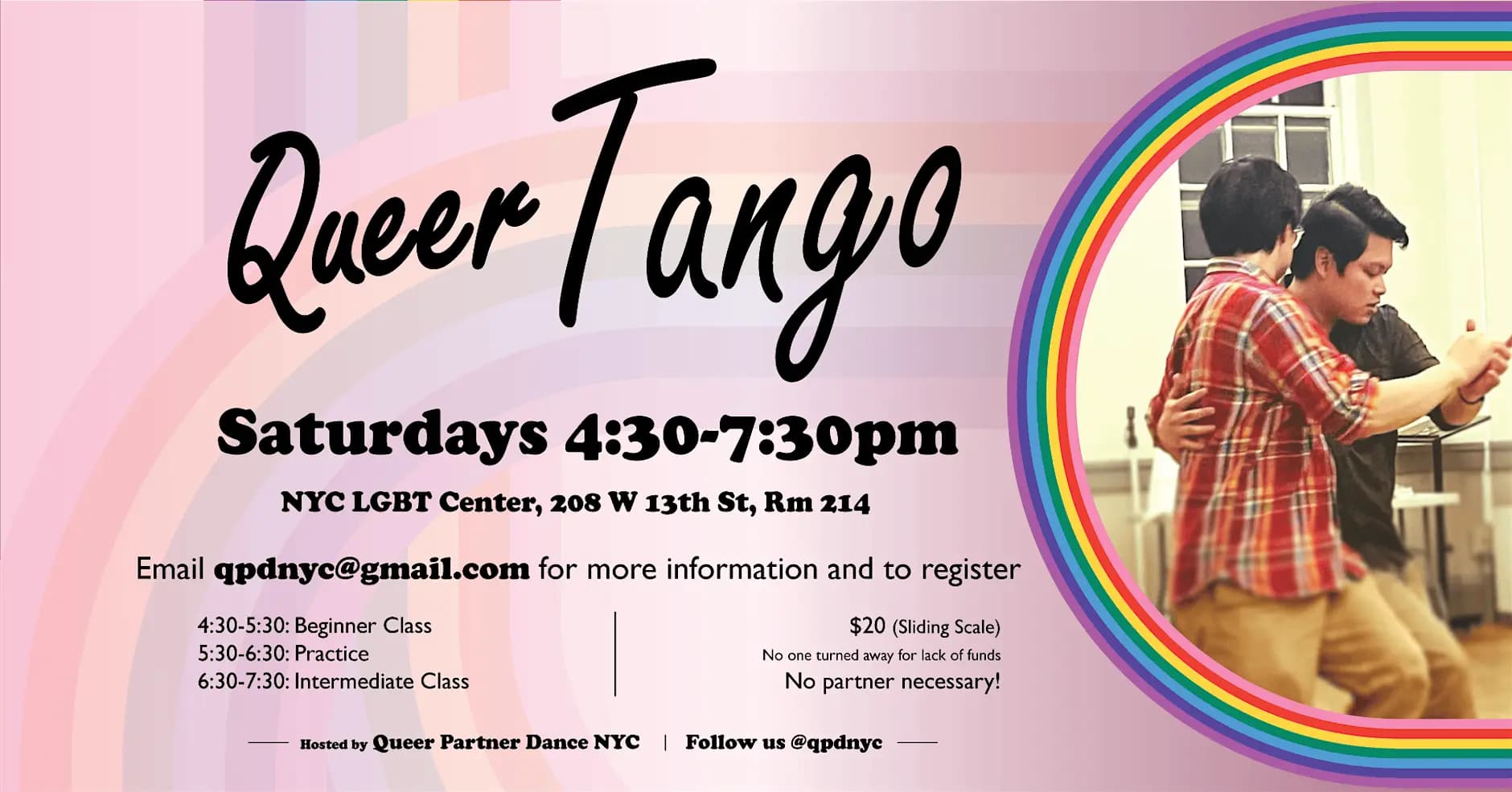 Queer Tango Classes - Saturdays at the LGBT Center - 10/17